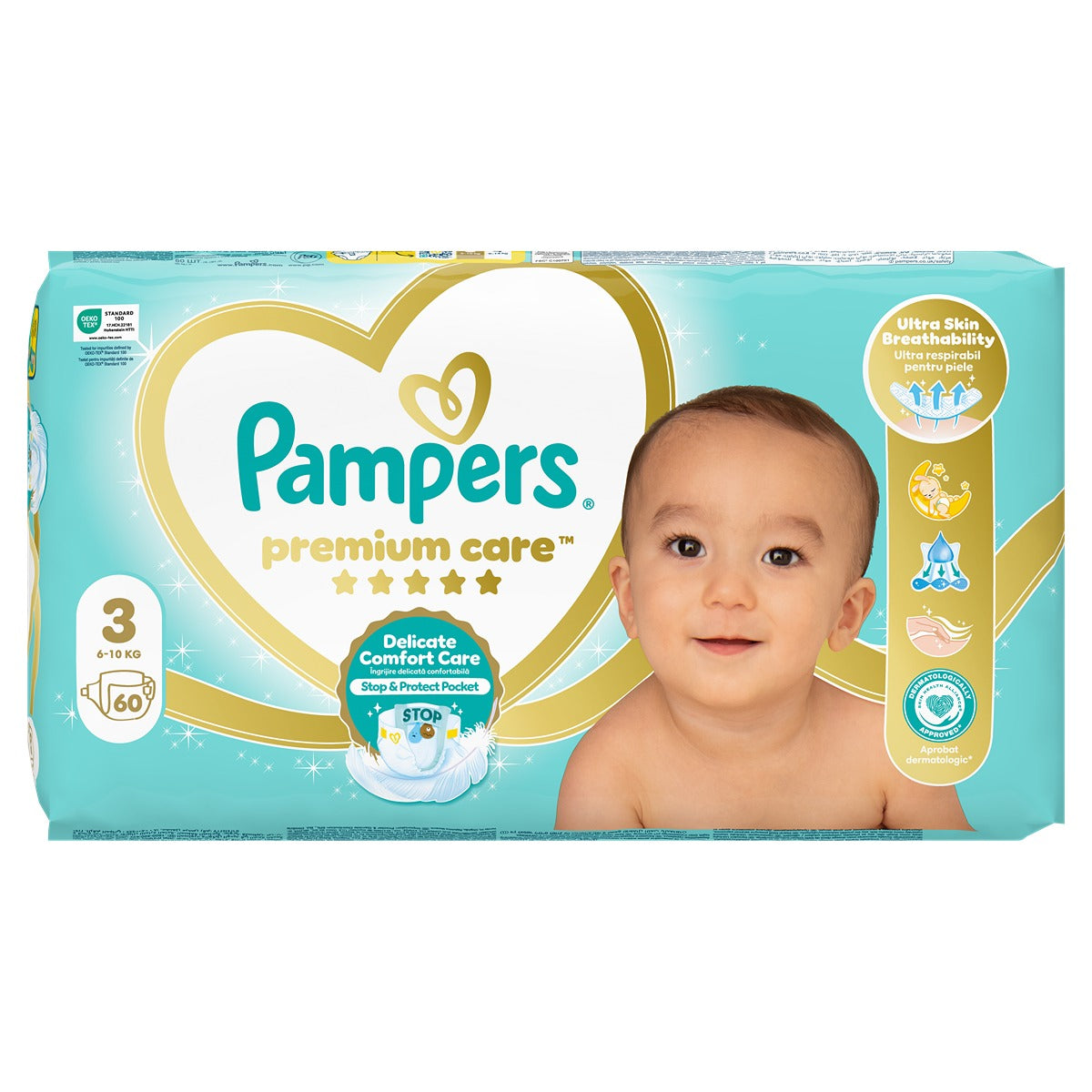 Pampers Premium Care scutece - Nr 3 (6-10 kg) / 60 buc / Value Pack [ps:3b8b0762-0da1-4248-a6d4-70bbe50cc45d]