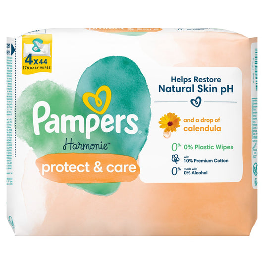 Pampers Harmonie Calendula servetele umede - 4 pachete / 176 buc [ps:7772451f-5d0a-40c7-a4c6-a630c37c8ac1]