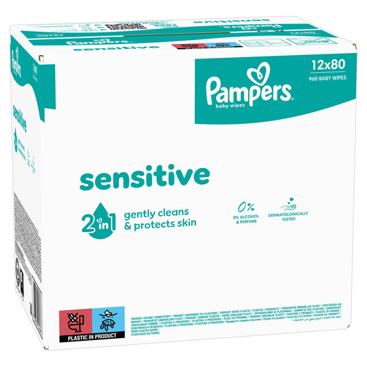 Pampers Sensitive servetele umede - 12 pachete / 960 buc [ps:cbf2baa3-a557-457e-9579-e8542e740ee7]
