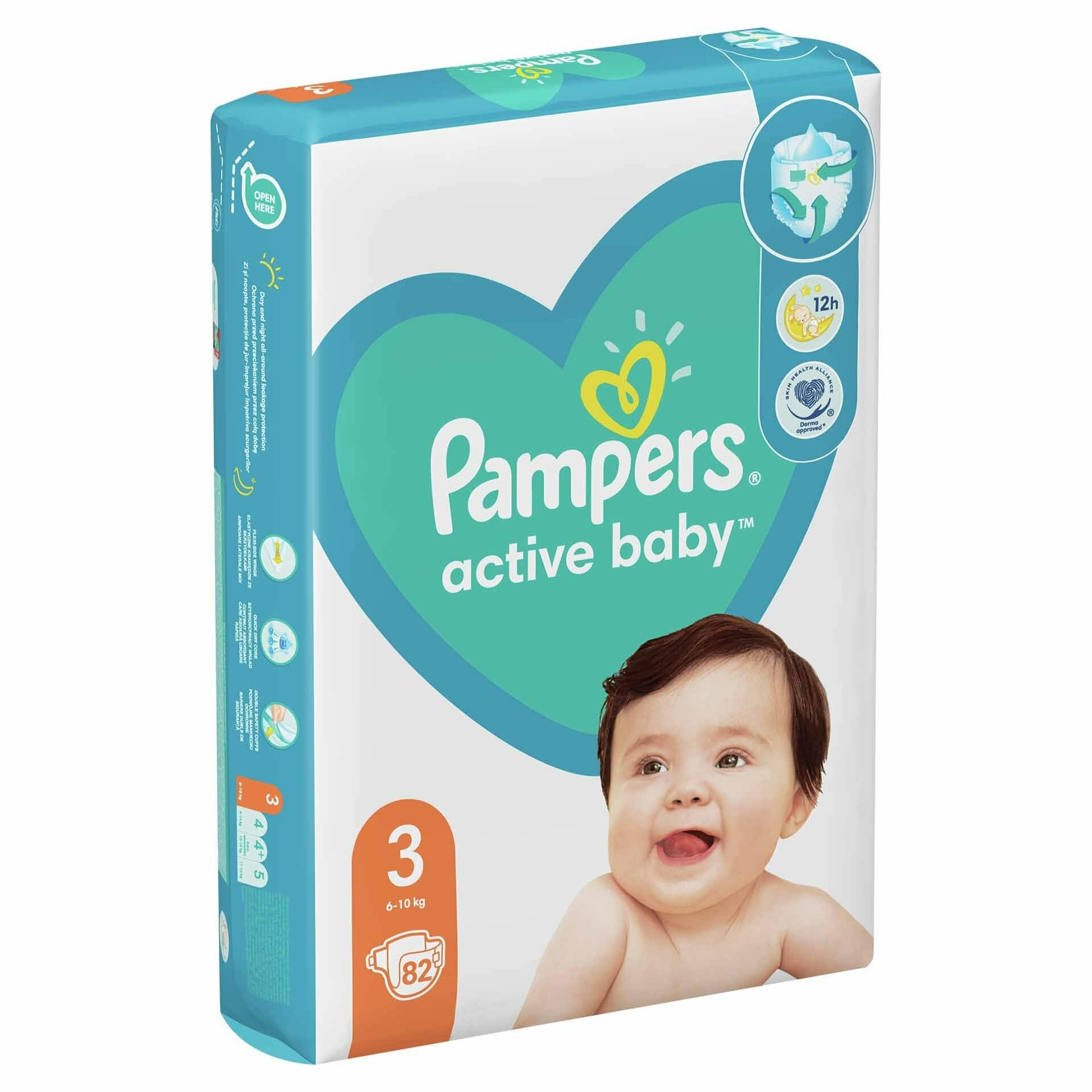 PAMPERS Active Baby Junior, diapers, 6-10 kg, Size No. 3 
