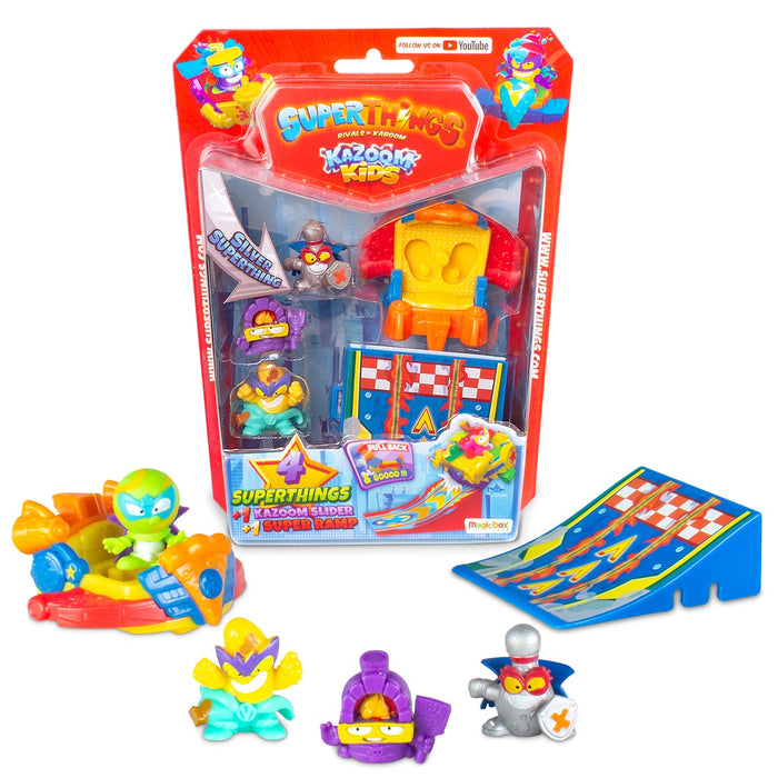 Superthings | Figurine Kazoom Kids | Set 4 Figurine Si Accesorii