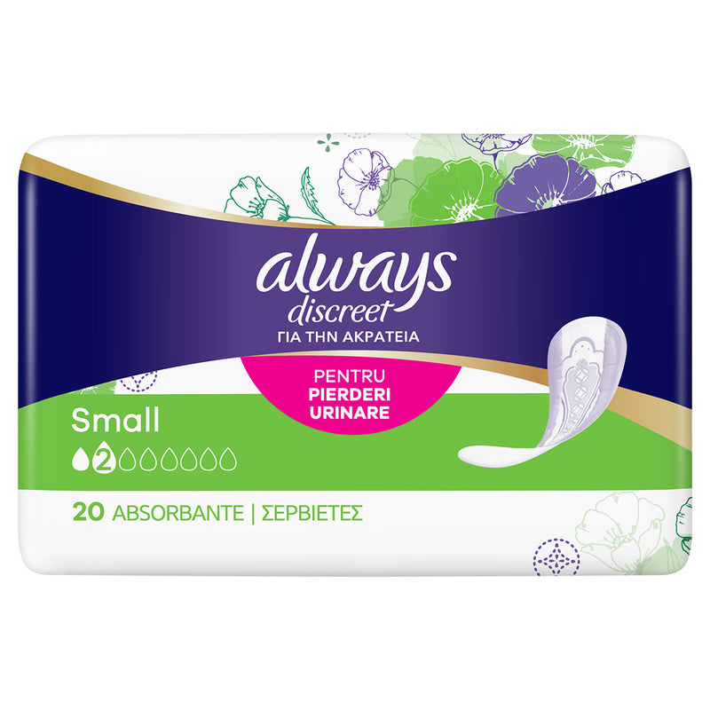 ALWAYS DISCREET, absorbante zilnice, Small, 20 buc infant-ro