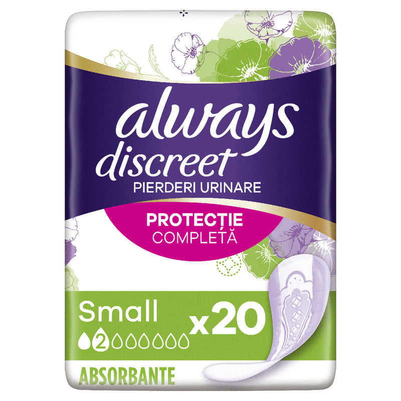 ALWAYS DISCREET, absorbante zilnice, Small, 20 buc infant-ro