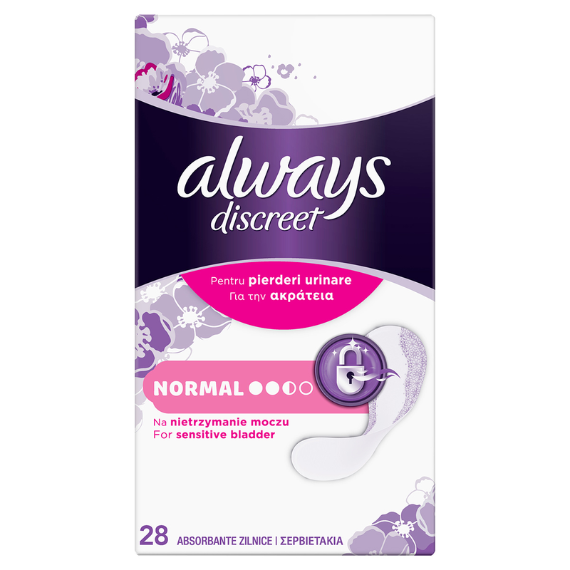 ALWAYS Discreet, absorbante zilnice, Normal, 28 buc infant-ro