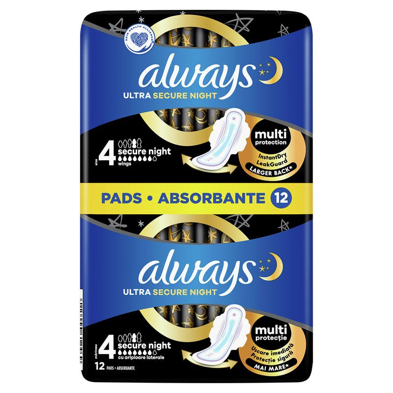 ALWAYS Duo Ultra Night, absorbante igienice, marime 4, 12 buc infant-ro