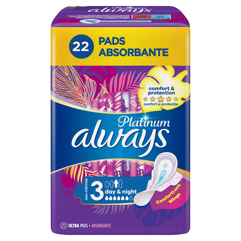 ALWAYS Platinum Night, absorbante igienice, marime 3, 22 buc infant-ro