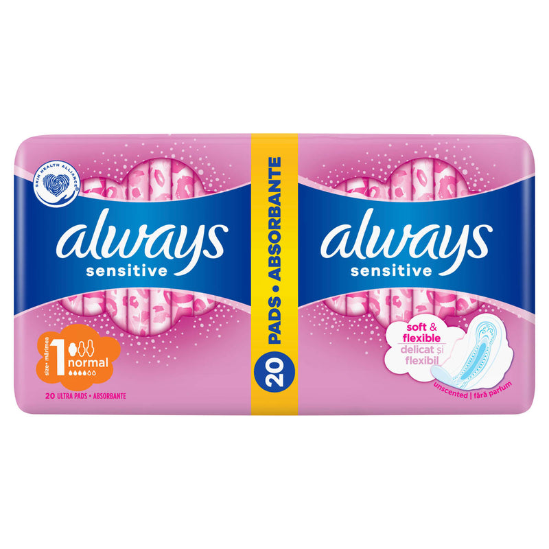 ALWAYS Sensitive Duo Ultra Plus, absorbante igienice, marime 1, 20 buc infant-ro