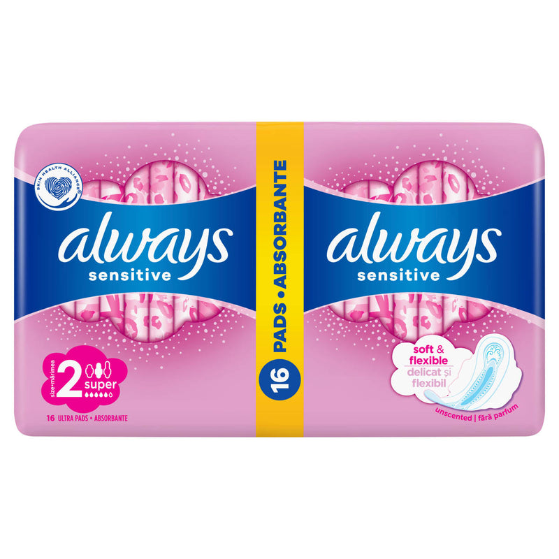 ALWAYS Sensitive Duo Ultra Super Plus, absorbante igienice, marime 2, 16 buc infant-ro