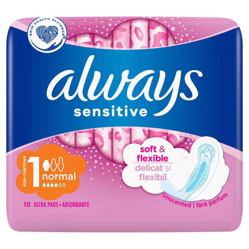 ALWAYS Sensitive Ultra Normal, absorbante igienice, marime 1, 10 buc infant-ro