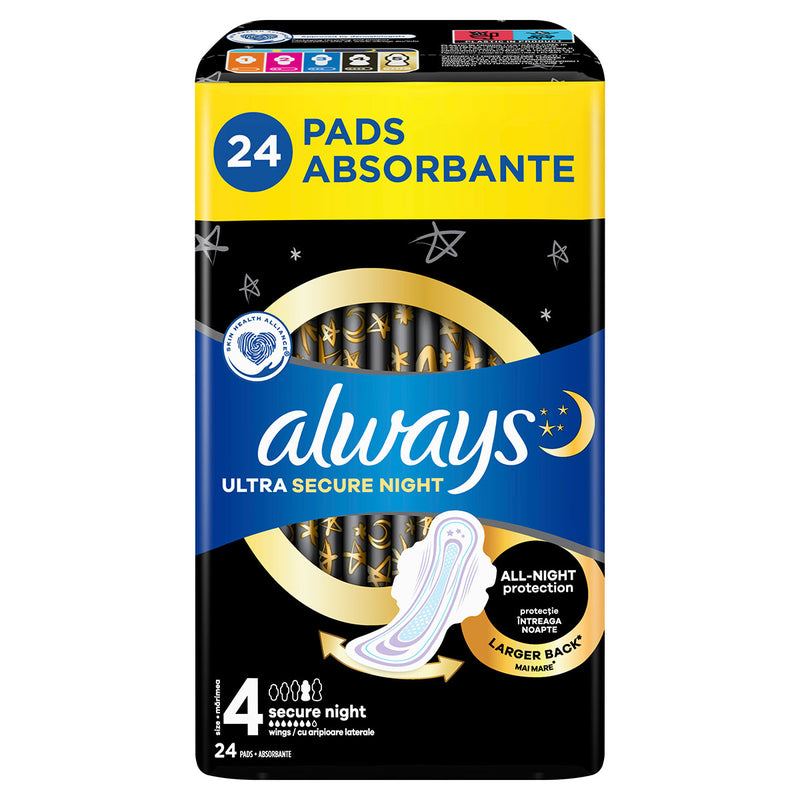 ALWAYS Ultra Night, absorbante igienice, marime 4, 24 buc infant-ro