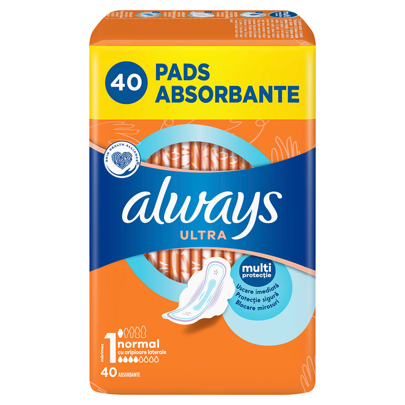 ALWAYS Ultra Normal, absorbante igienice, marime 1, 40 buc infant-ro