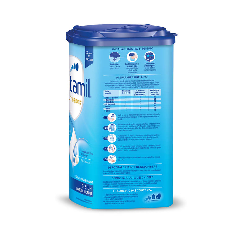 APTAMIL Nutri-Biotik 1, formula speciala lapte praf, pentru sugari 0-6 luni, 800 g infant-ro