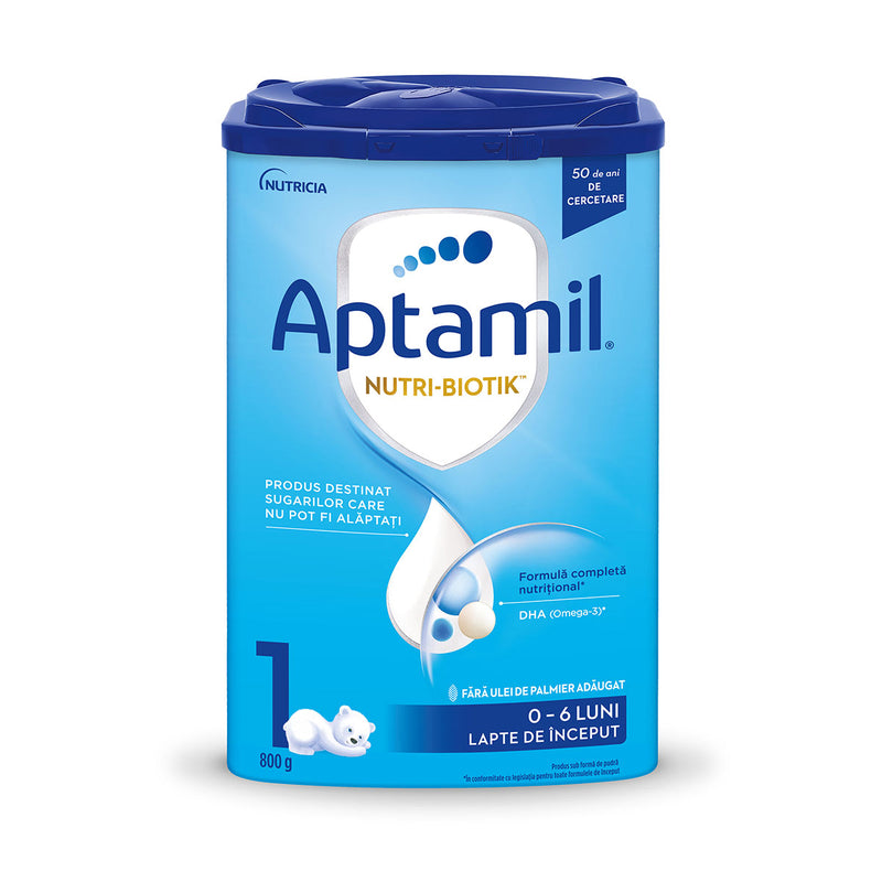 APTAMIL Nutri-Biotik 1, formula speciala lapte praf, pentru sugari 0-6 luni, 800 g infant-ro