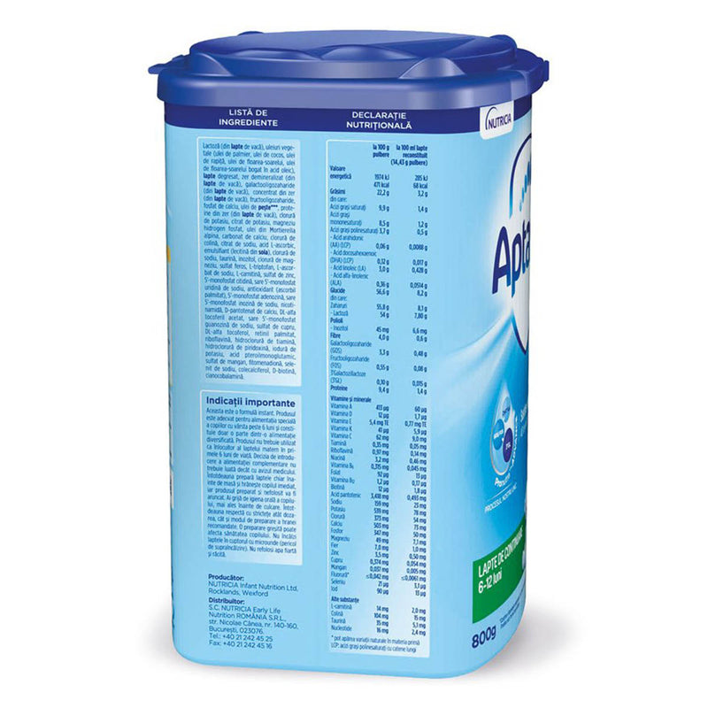 APTAMIL Nutri-Biotik 2, formula speciala lapte praf, de continuare 6-12 luni, 800 g infant-ro