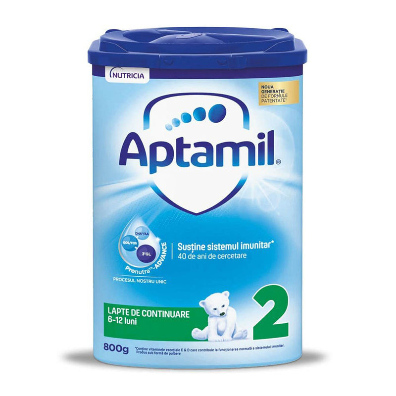 APTAMIL Nutri-Biotik 2, formula speciala lapte praf, de continuare 6-12 luni, 800 g infant-ro