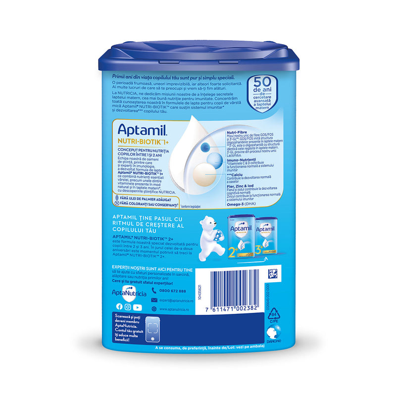 APTAMIL Nutri-Biotik Junior 1+, formula speciala lapte praf, de crestere 1-2 ani, 800 g infant-ro