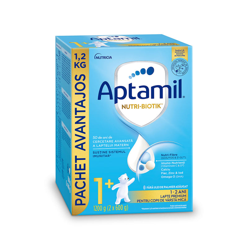 APTAMIL Nutri-Biotik Junior 1+, formula speciala lapte praf, de crestere 1-2 ani, 1200 g infant-ro