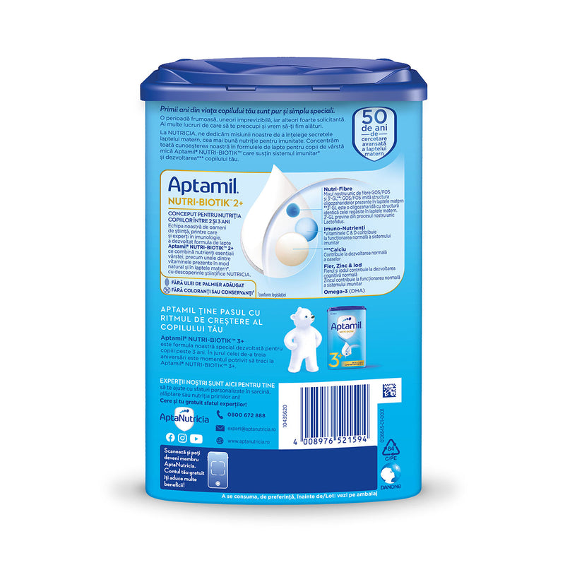 APTAMIL Nutri-Biotik Junior 2+, formula speciala lapte praf, de crestere 2-3 ani, 800 g infant-ro