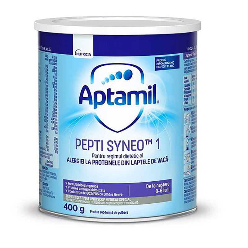 APTAMIL Pepti Syneo 1, formula speciala lapte praf, pentru alergii si intolerante usoare 0-6 luni, 400 g infant-ro