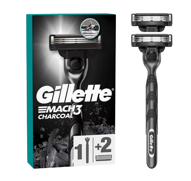 Aparat de ras Gillette Mach3 Charcoal, 1 maner + 2 rezerve infant-ro