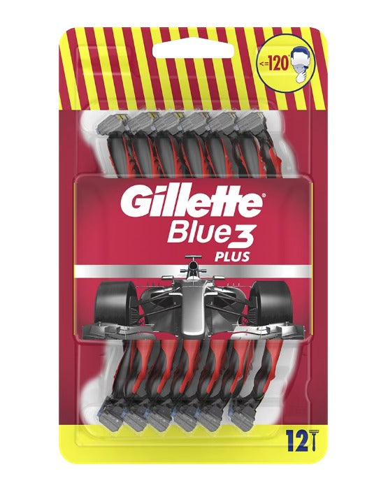 Aparat de ras de unica folosinta Gillette Blue3 Plus Red, 12 buc infant-ro
