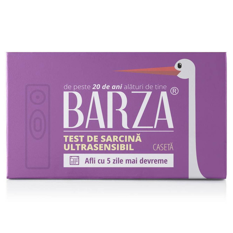 BARZA Card Ultra Sensitive, test de sarcina, caseta infant-ro