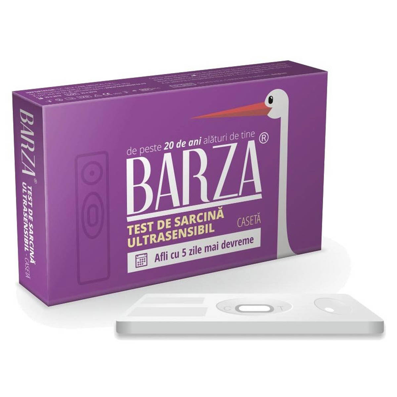 BARZA Card Ultra Sensitive, test de sarcina, caseta infant-ro