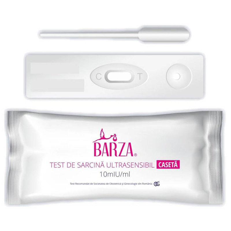 BARZA Card Ultra Sensitive, test de sarcina, caseta infant-ro