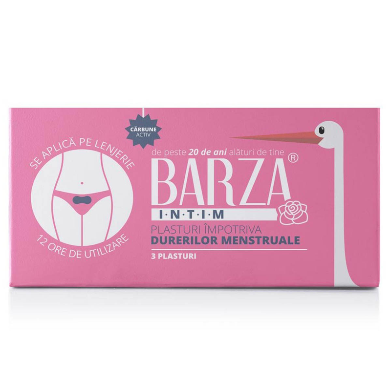 BARZA, plasturi dureri menstruale, 3 buc infant-ro