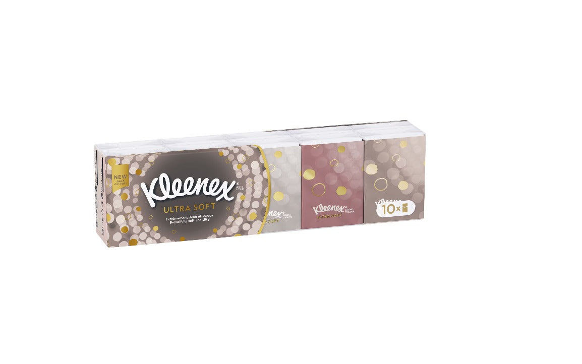 Batiste igienice uscate Kleenex Ultra Soft mini, 10 pachete cu 7 batiste infant-ro