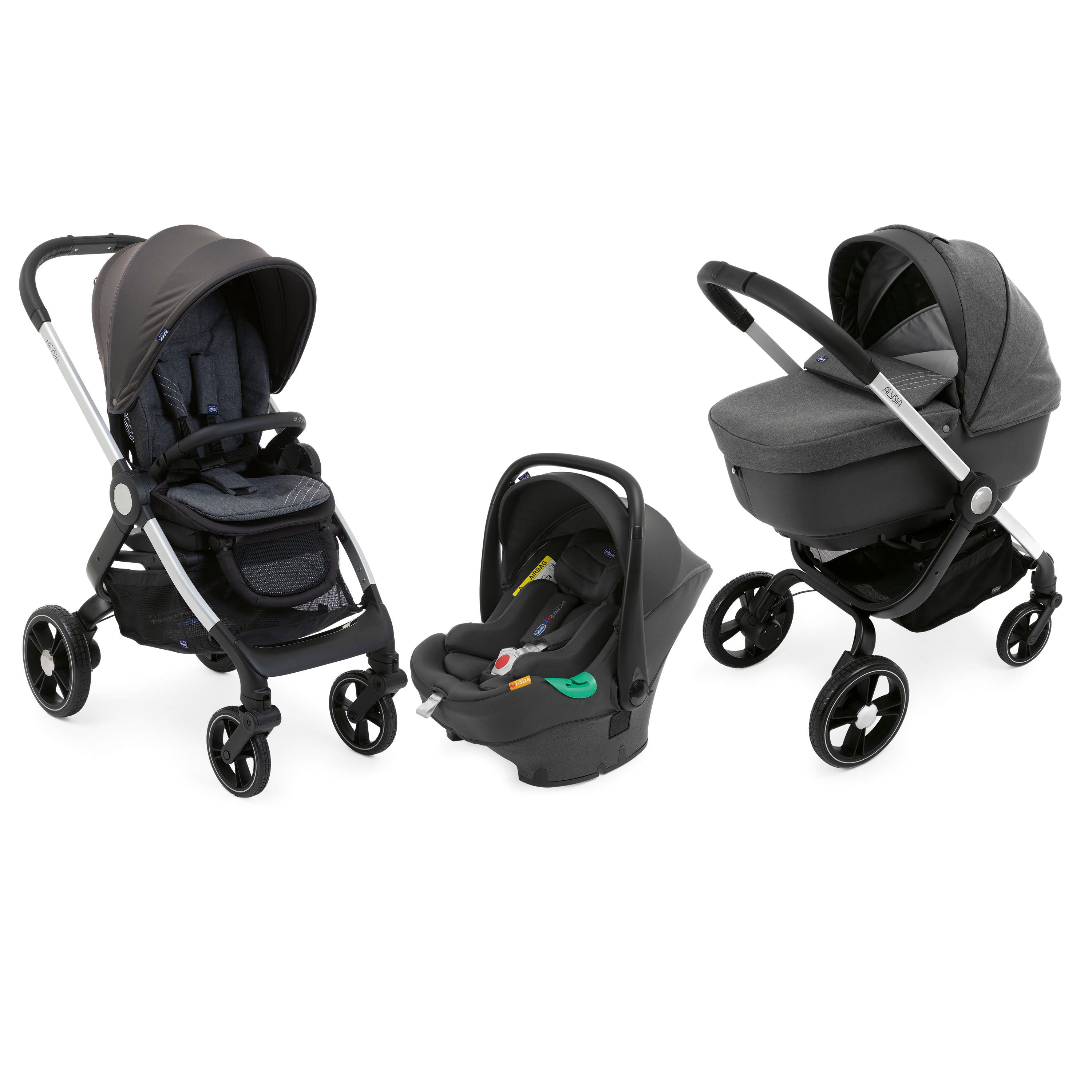 CHICCO TRIO STYLEGO UP CROSSOVER COOL GREY infant-ro