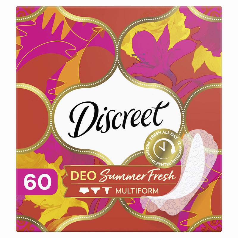 DISCREET Summer Fresh, absorbante zilnice, Regular Deo, 60 buc infant-ro