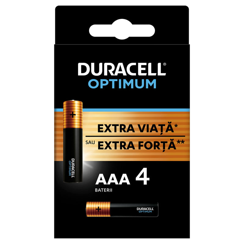 DURACELL Optimum AAA, baterii, 4 - 8 buc infant-ro