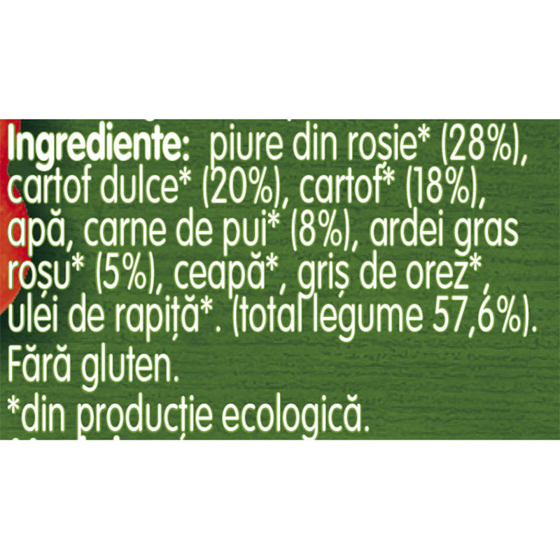 GERBER Bio, piure, cartofi dulci cu pui si legume, 190 g infant-ro