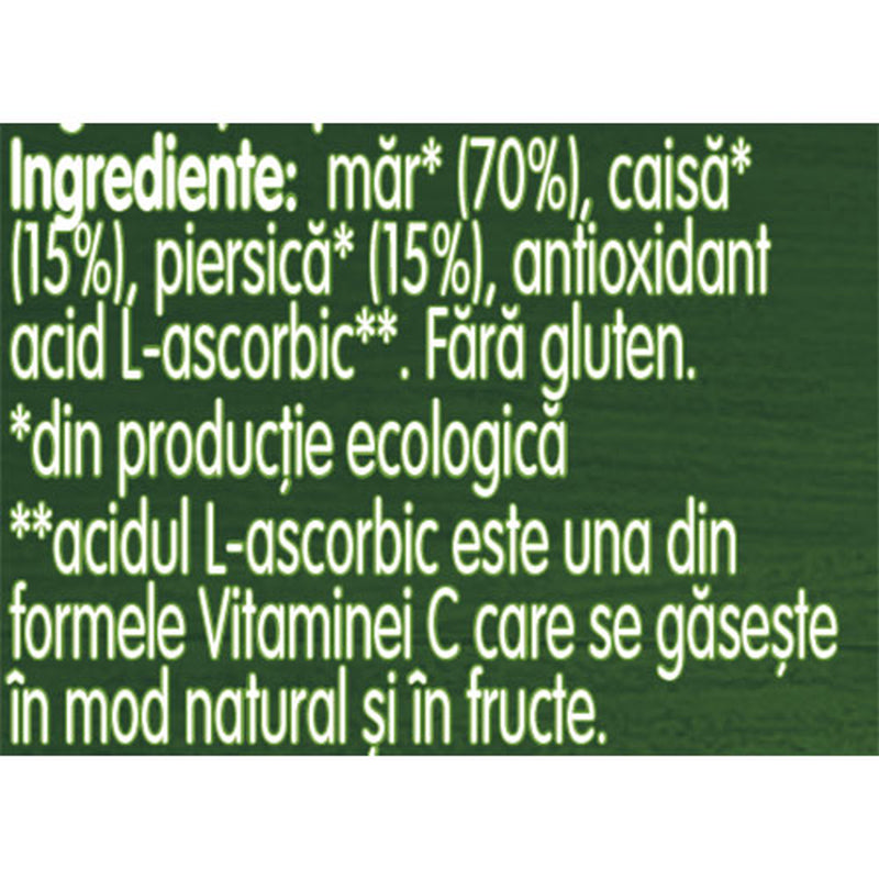 GERBER Bio, piure, mar, caisa si piersica, 125 g infant-ro