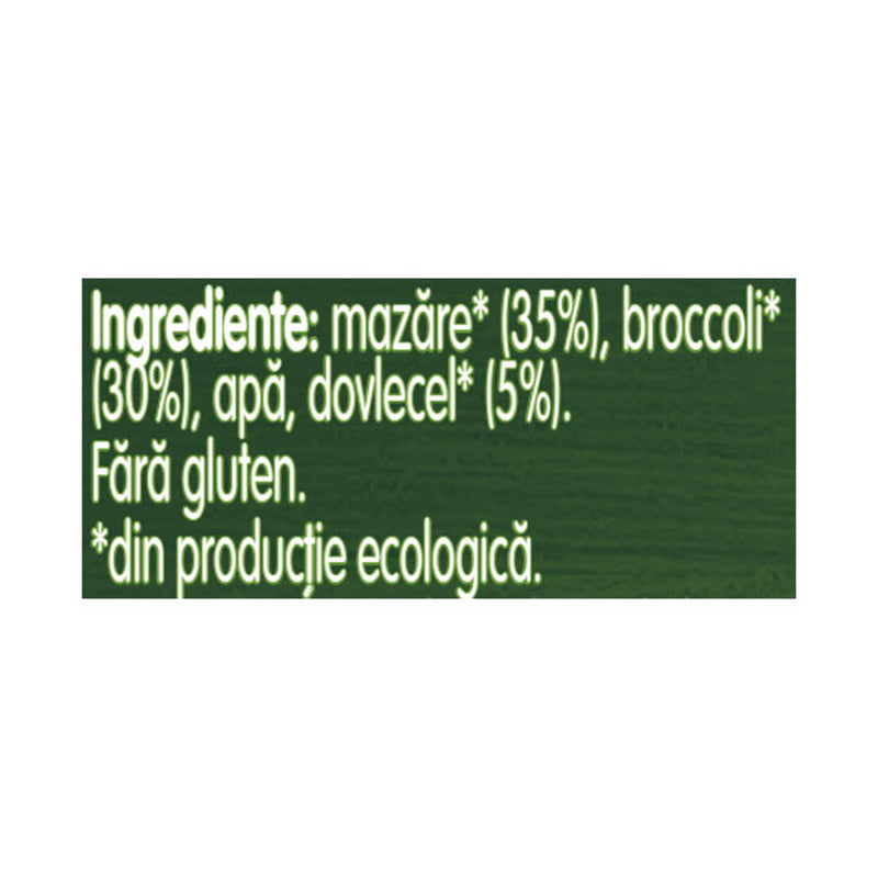 GERBER Bio, piure, mazare, broccoli si dovlecel, 125 g infant-ro