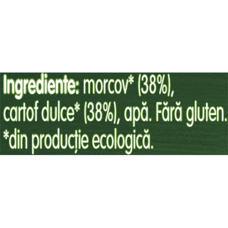 GERBER Bio, piure, morcovi si cartofi dulci, 125 g infant-ro