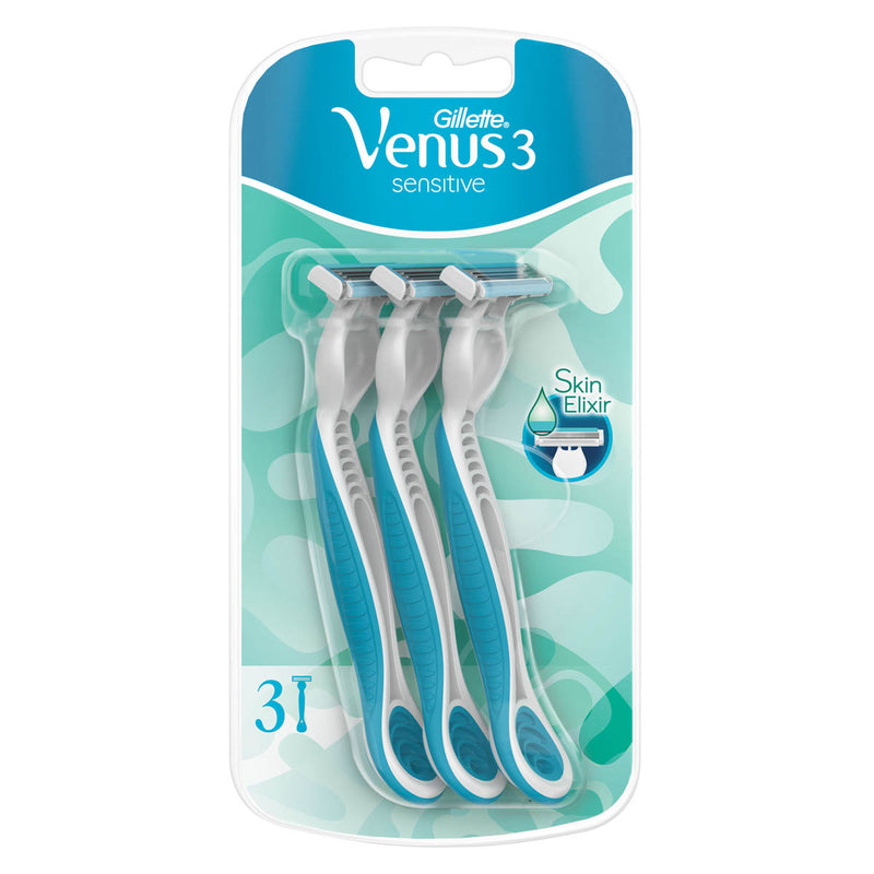 GILLETTE Venus 3 Sensitive, aparat de ras, 3 buc infant-ro