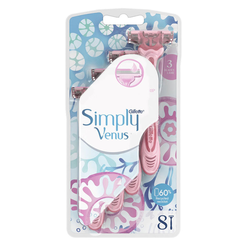 GILLETTE Venus Simply 3, aparat de ras, pentru femei, 8 buc infant-ro