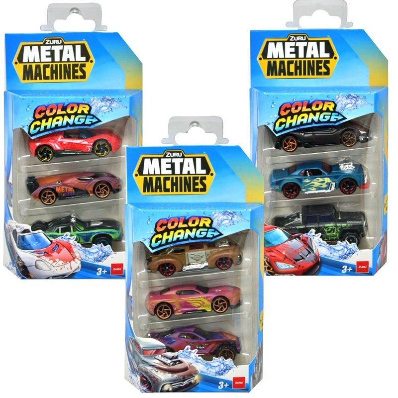 METAL MACHINES, Set 3 masini, culori schimbatoare infant-ro