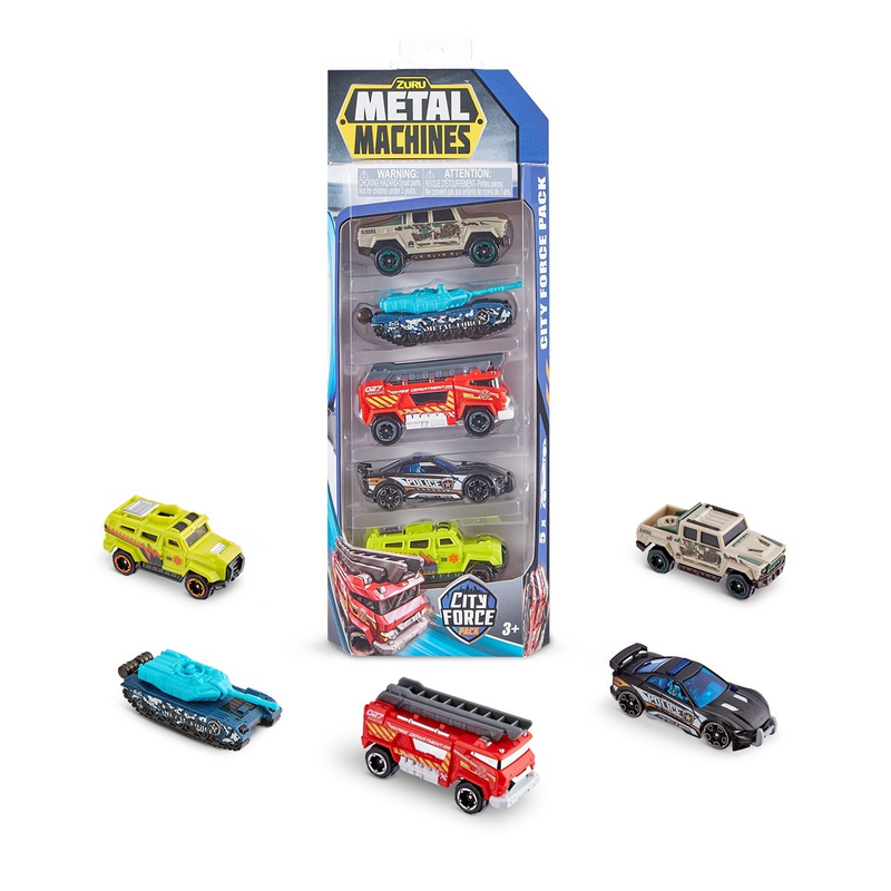 METAL MACHINES, Set 5 masinute utilitare infant-ro