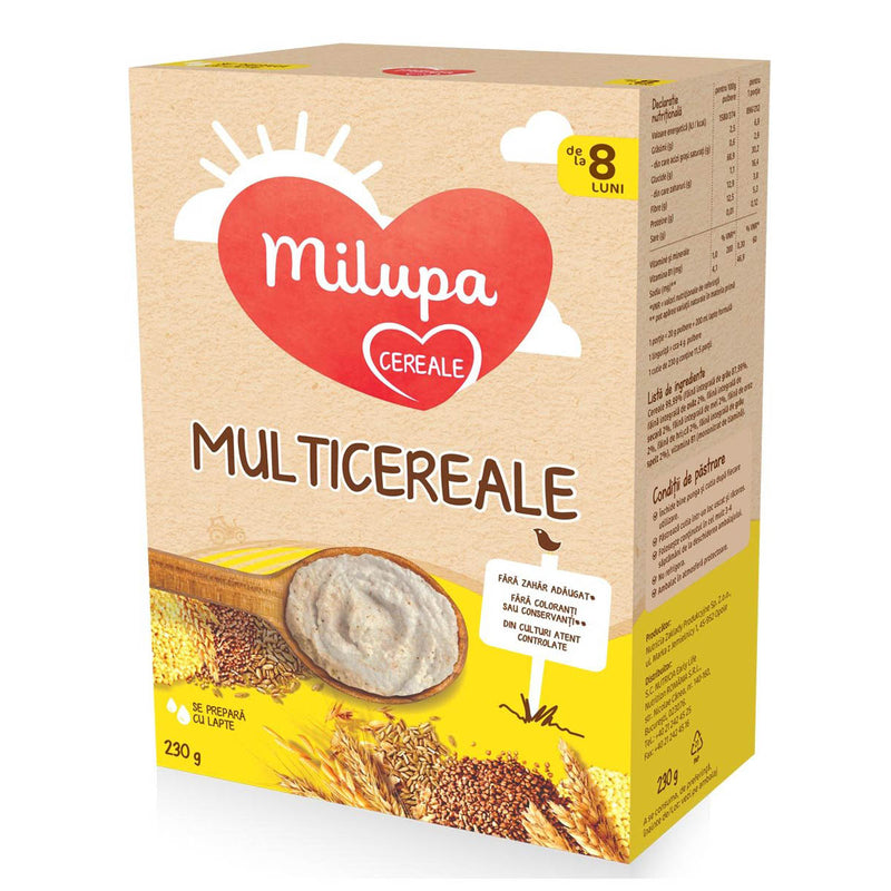 MILUPA Cereals, multicereale, fara lapte, +8 luni, 230 g infant-ro