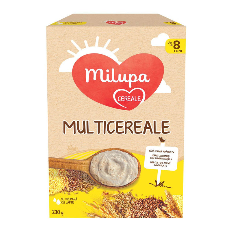 MILUPA Cereals, multicereale, fara lapte, +8 luni, 230 g infant-ro