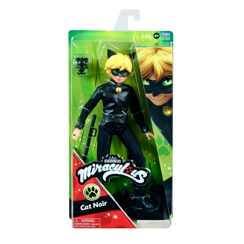 MIRACULOUS BUBURUZA, papusa, Cat Noir, 30 cm infant-ro