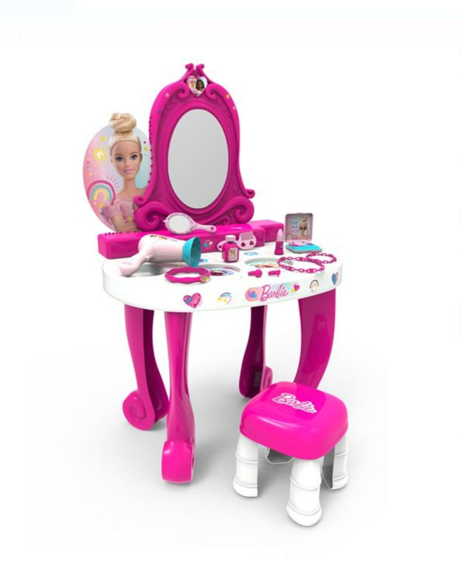 Masa de Toaleta cu Scaun & Accesorii Barbie infant-ro