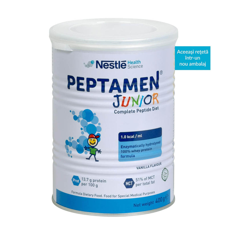 NESTLE PEPTAMEN Junior, formula speciala lapte praf, pentru regimul copiilor intre 1-10 ani cu disfunctii gastrointestinale, 400 g infant-ro