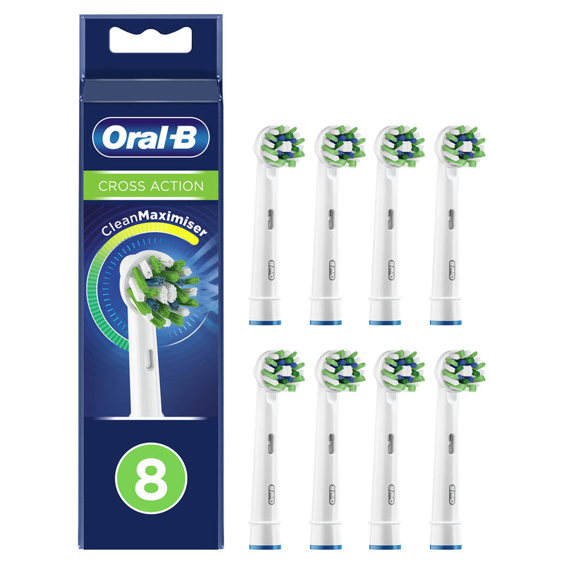 ORAL-B Cross Action, rezerva periuta electrica, tehnologie CleanMaximiser, 8 buc infant-ro