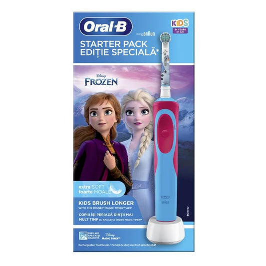 Oral-B Frozen | Periuta de Dinti Electrica pentru Copii Extra Soft | Multicolor - Imagine 2