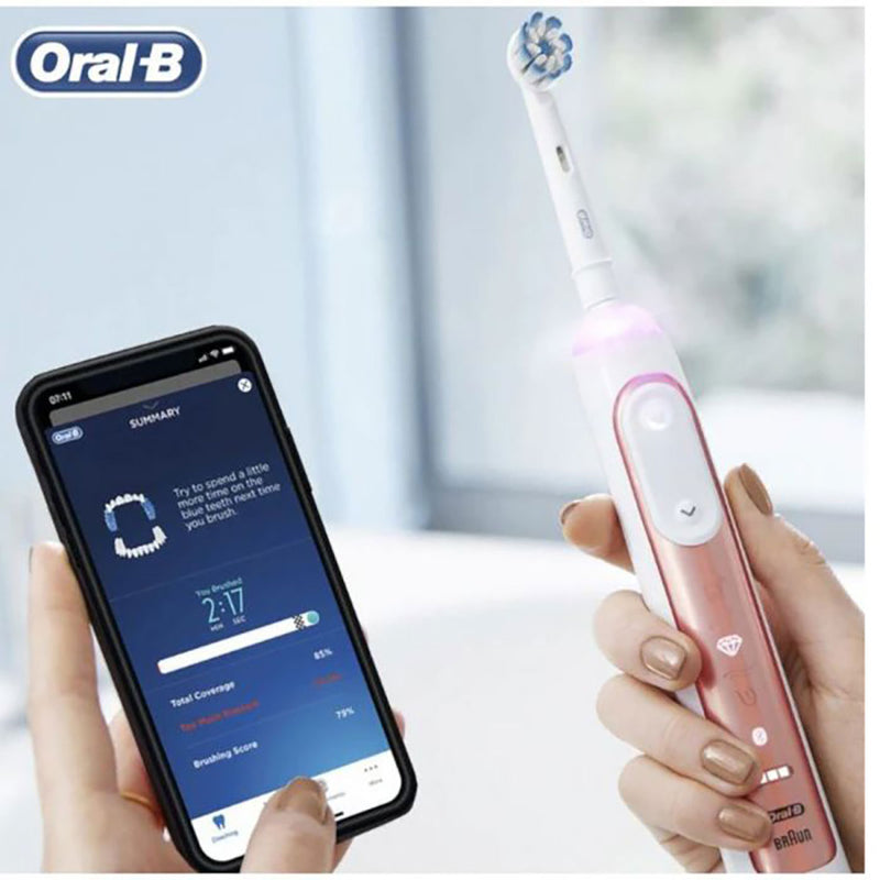 ORAL-B Genius X, periuta de dinti electrica, 6 programe, Rose Gold, 1 buc infant-ro