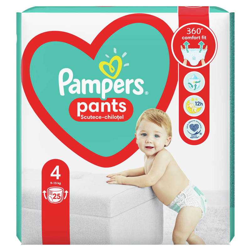 PAMPERS Active Baby Pants, scutece chilotel, 9-15 kg, Marime Nr.4 infant-ro